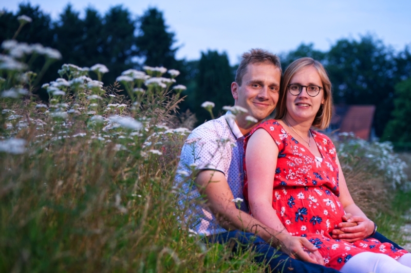 Zwangerschapsshoot in de natuur