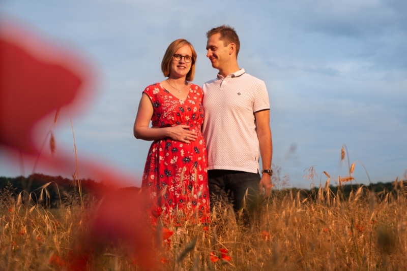 Zwangerschapsshoot in de natuur